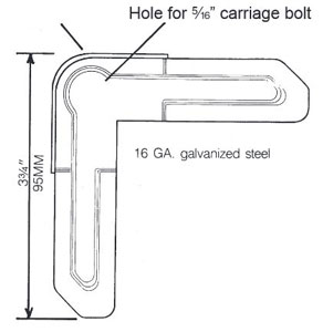 Air Duct Flange Corner DJRGA with nuts & bolts for DM25